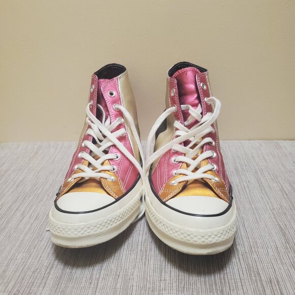 Converse metallic striped high top sneakers size 9 - Picture 3 of 11